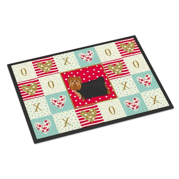 Carolines Treasures 24 x 36 in. Yorkshire Terrier No.2 Love Indoor or Outdoor Mat CK5901JMAT - main